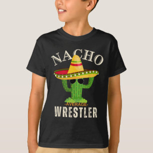 Funny Saying Vintage Nacho Average Wrestler Crew M T-Shirt