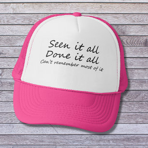 Funny saying womens joke novelty pink trucker hats