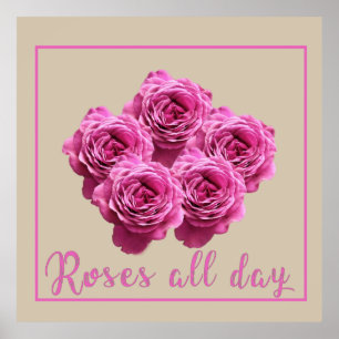 Funny sayings about roses and love poster