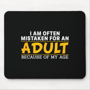 Funny Sayings Sarcasm Quote Adulting Birthday Mouse Mat