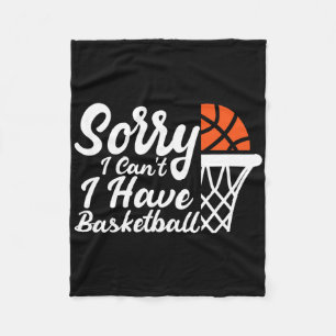 Funny Sayings Sorry I Can't I Have Sketll Design  Fleece Blanket