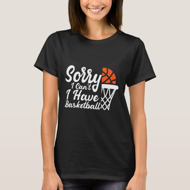 Funny Sayings Sorry I Can't I Have Sketll Design  T-Shirt (Front)