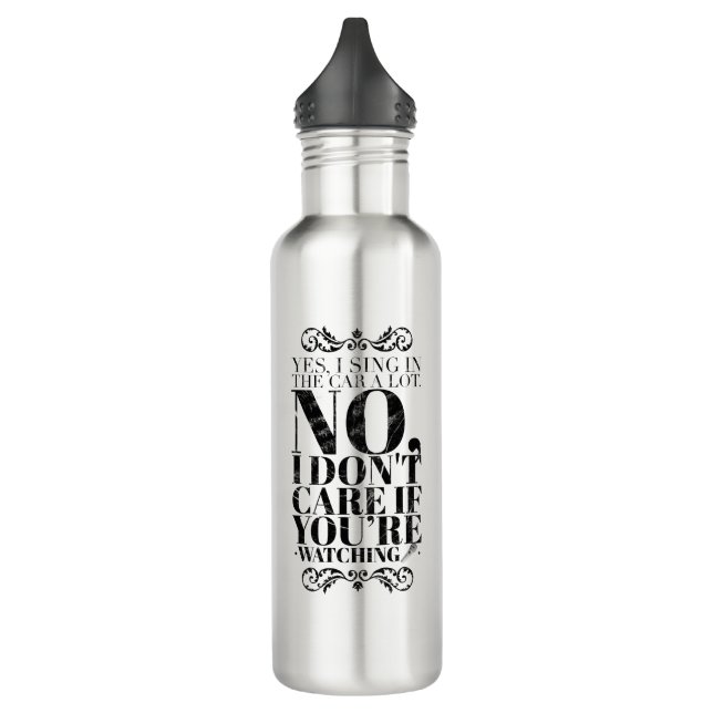 Funny Sayings Stainless Steel Water Bottle (Left)