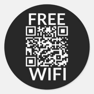 Funny Scan Free Wifi Trump Dancing Prank Qr Presid Classic Round Sticker