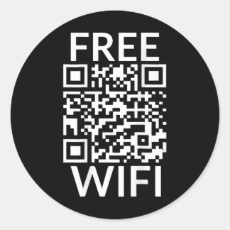 Funny Scan Free Wifi Trump Dancing Prank Qr Presid Classic Round Sticker