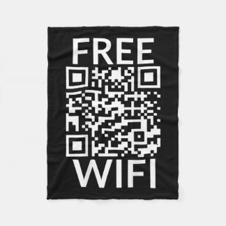 Funny Scan Free Wifi Trump Dancing Prank Qr Presid Fleece Blanket