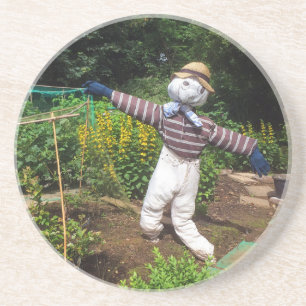 Funny scarecrow coaster