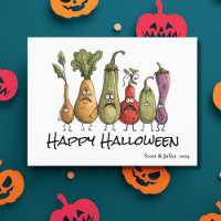 Funny scared veggie Halloween
