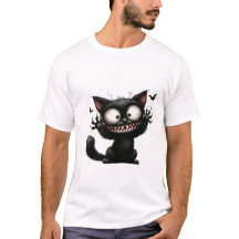 Funny Scaredy Cat Wild Grin Halloween ✨🐾