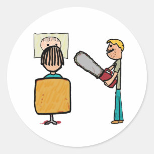 Funny Scary Barber Sweeney Todd Classic Round Sticker