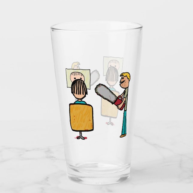 Funny Scary Barber Sweeney Todd Glass (Front)