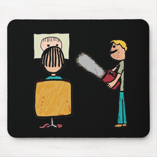 Funny Scary Barber Sweeney Todd Mouse Mat (Front)