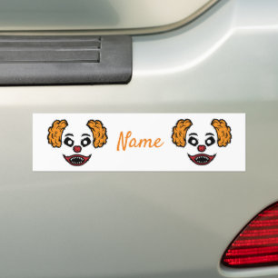 Funny Scary Clown Thunder_Cove  Bumper Sticker