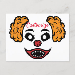Funny Scary Clown Thunder_Cove Postcard