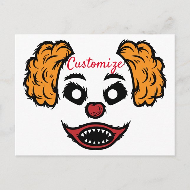Funny Scary Clown Thunder_Cove Postcard (Front)