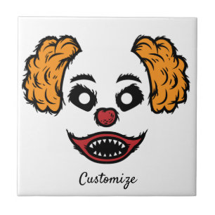 Funny Scary Clown Thunder_Cove Tile