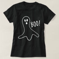 Funny Scary Ghost Halloween Party Black White