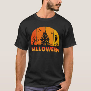 Funny Scary Ghost Haunted House Halloween  T-Shirt
