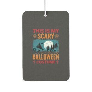 Funny Scary Halloween Costume Graveyard Moon Graph Car Air Freshener