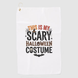 Funny Scary Halloween Costume Vintage Shirt Design Golf Towel