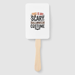 Funny Scary Halloween Costume Vintage Shirt Design Hand Fan