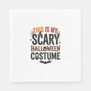 Funny Scary Halloween Costume Vintage Shirt Design Napkin
