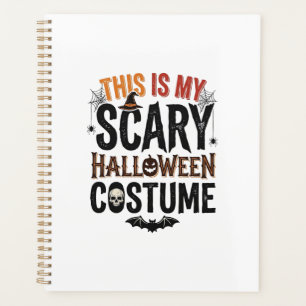 Funny Scary Halloween Costume Vintage Shirt Design Planner