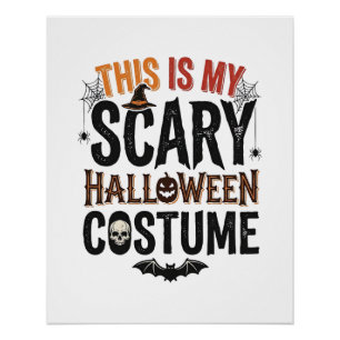 Funny Scary Halloween Costume Vintage Shirt Design Poster