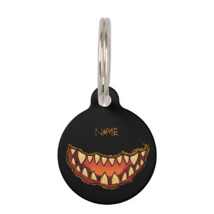 Funny Scary Jack o'lantern Thunder_Cove Pet Tag