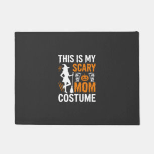 Funny Scary Mum Costume Halloween Witch Doormat