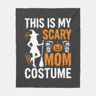 Funny Scary Mum Costume Halloween Witch Fleece Blanket
