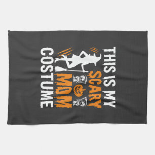 Funny Scary Mum Costume Halloween Witch Tea Towel