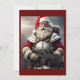 Funny Scary Santa Naughty List Holiday Card