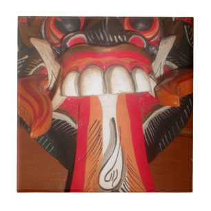 Funny Scary Weird Tongue  Asian Halloween Amazing  Tile