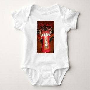 Funny Scary Weird Tongue Halloween Mask Baby Bodysuit