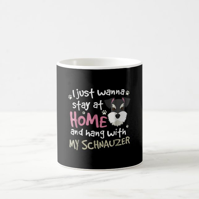 funny schnauzer beard  fear miniature men women coffee mug (Center)