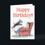 Funny Schnauzer Birthday Greetings Card<br><div class="desc">Sweet and funny Schnauzer Birthday card!</div>