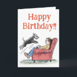 Funny Schnauzer Birthday Greetings Card<br><div class="desc">Sweet and funny Schnauzer Birthday card!</div>