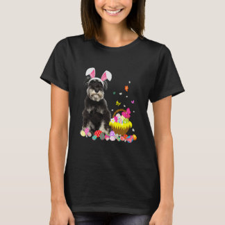 Funny Schnauzer Bunny Easter Day Dog T-Shirt