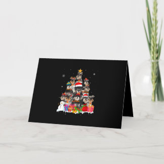 Funny Schnauzer Christmas Tree Pet Dog Lover Gift Holiday Card