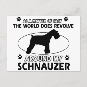 funny SCHNAUZER designs Postcard