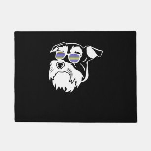 Funny Schnauzer Dog Doormat