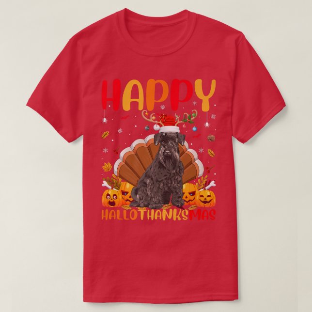 Funny Schnauzer Dog Lover Happy Schnauzer HelloTha T-Shirt (Design Front)