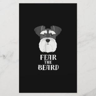 funny schnauzer fear  beard gift stationery