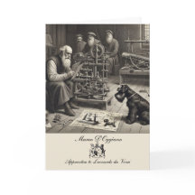 Funny Schnauzer History Folded Greeting Card