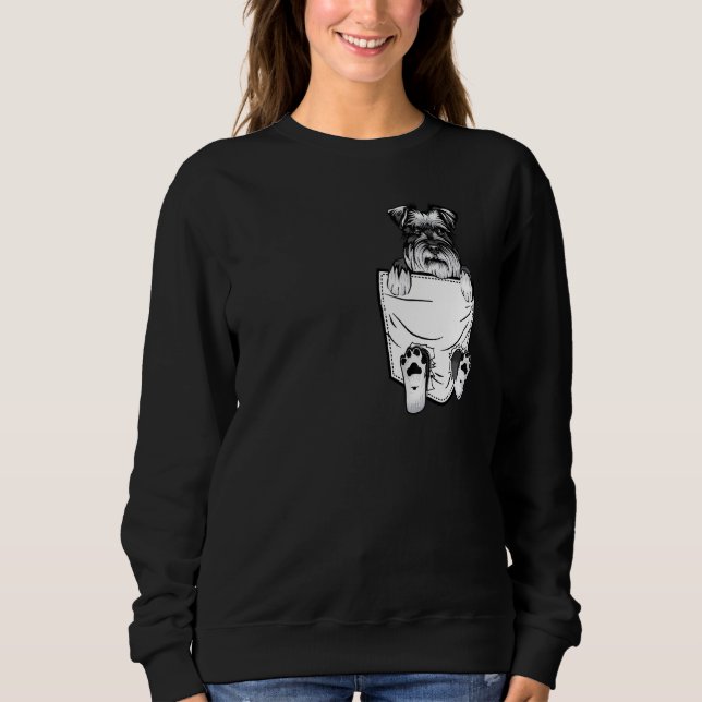 Funny Schnauzer Inside Pocket For Dog Sweatshirt (Front)