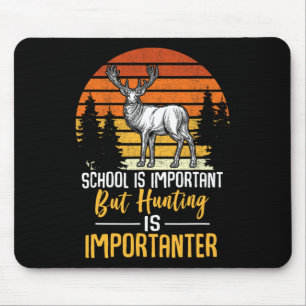 Funny School And Hunting Graphic For Girls And Boy Mouse Mat