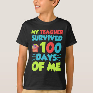 Funny School Boys Girls Kids Gift 100 Days Of Scho T-Shirt