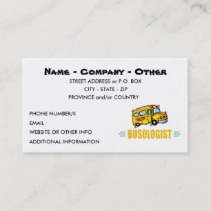 Funny School Bus Business Card