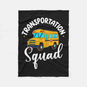 Funny School Bus Driver Back To School Transportat Fleece Blanket